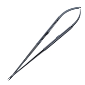 Jacobson Microsurgical Needle Holder Standard Box Lock Design Straight 0.8mm Diamond Dusted Jaws On a 9mm Diameter Round Diamond Knurled Handle With Lock Overall Length 10" (250mm)  